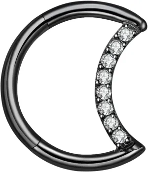 VOJO G23 Titanium Moon Daith Rook Piercing Earrings Jewelry Tragus Helix Nose Rings Cartilage for Women