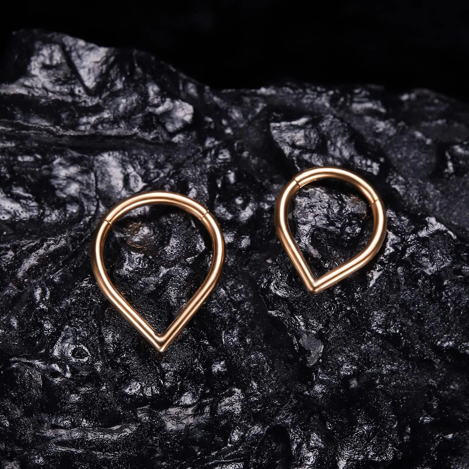 VOJO G23 Titanium Teardrop Septum Ring Daith Piercing Earrings Jewelry Tragus Helix Nose Rings for Women