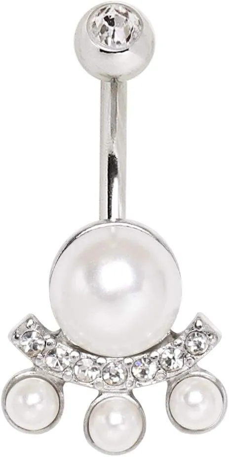 WILDKLASS 316L Stainless Steel Grand Pearl Navel Ring