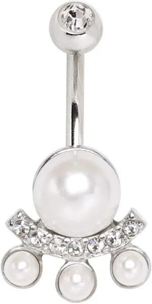 WILDKLASS 316L Stainless Steel Grand Pearl Navel Ring