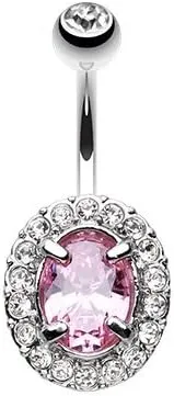WildKlass Jewelry Grand Sparkle Prong Gem 316L Surgical Steel Belly Button Ring