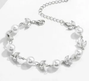 Willow - Silver Pearl Bracelet