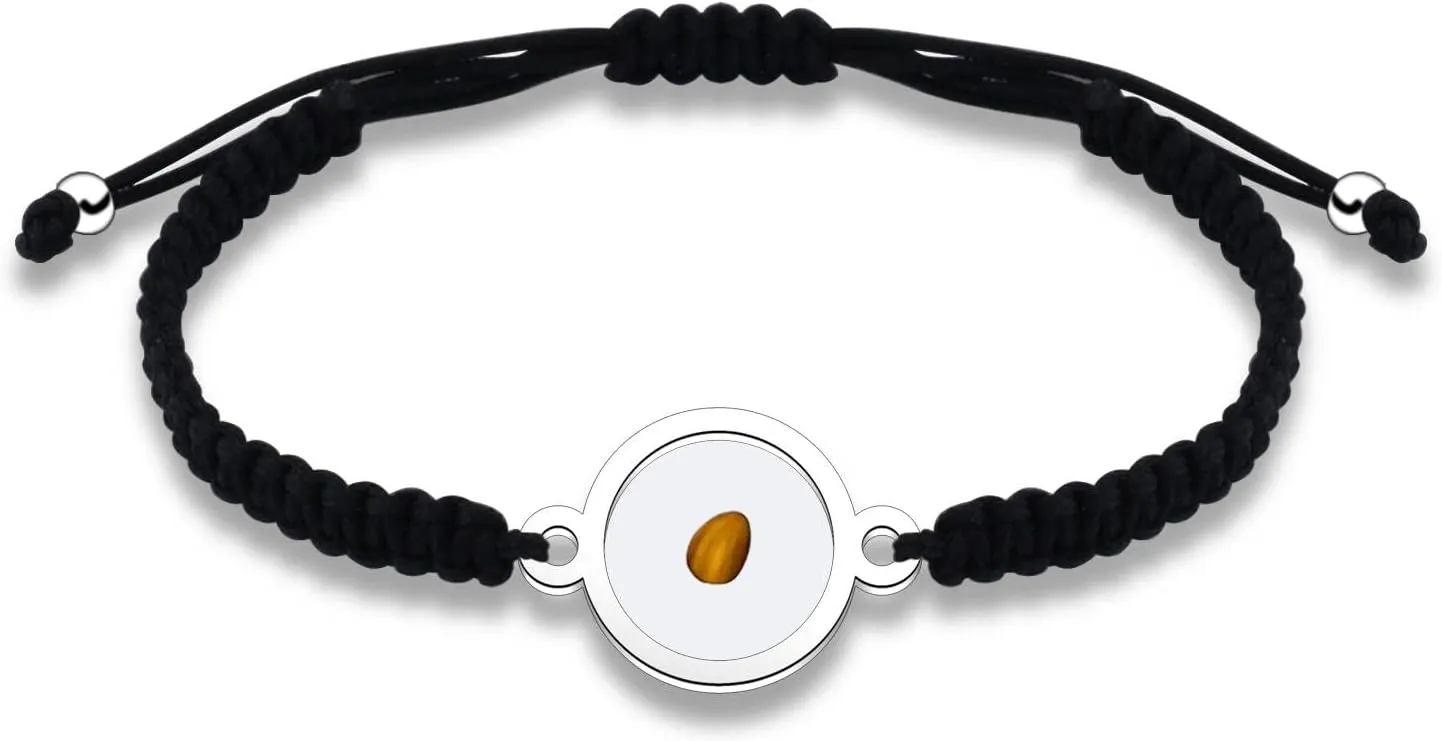 WKXZMTR Mustard Seed Charm Handmade Braided Rope Bracelets Women's Christian Bracelet Christian Themed Jewelry