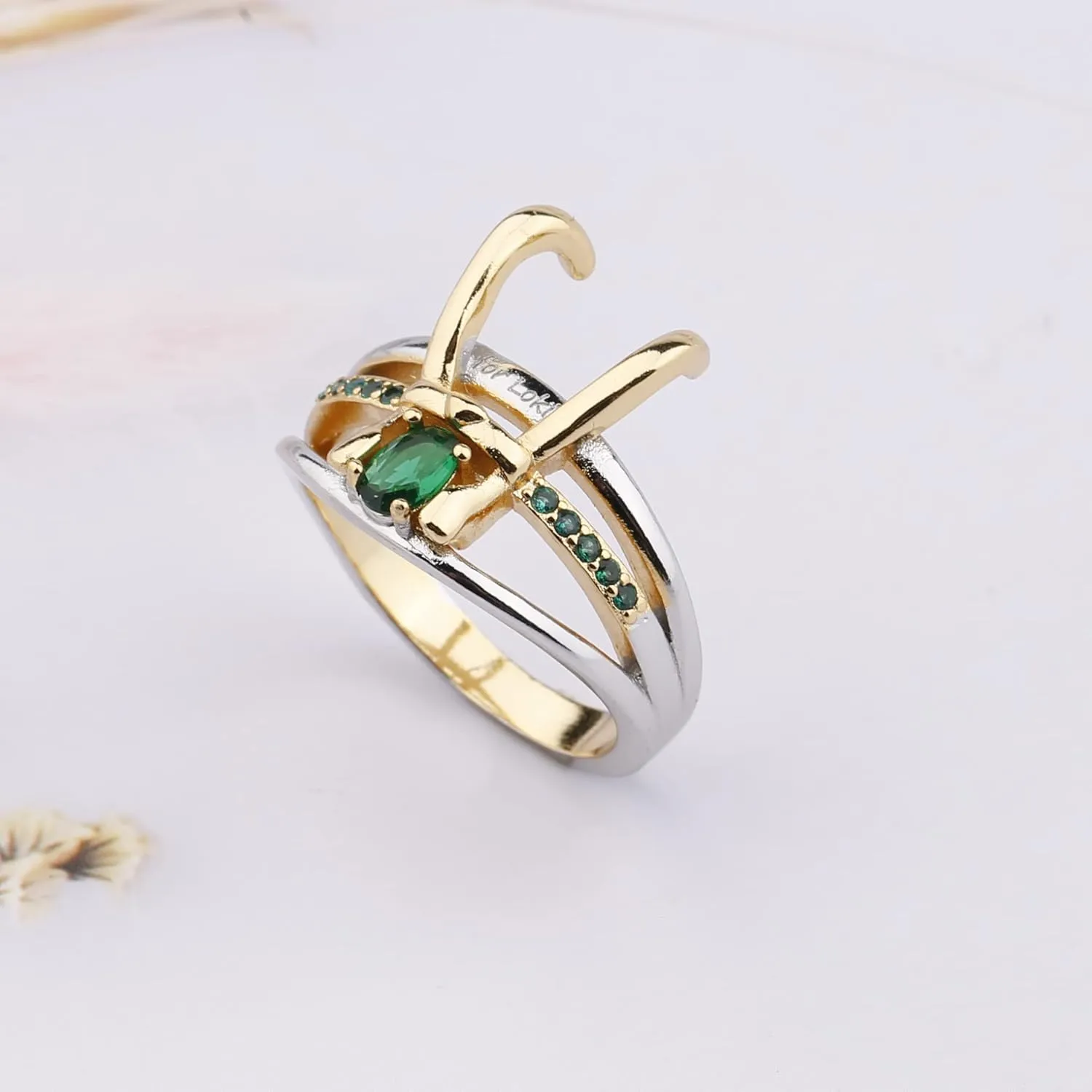 WKXZMTR Rings for Women Loki Ring Marvel Rings Halloween Cosplay Jewelry Gifts Loki Loves Giftsrings for women