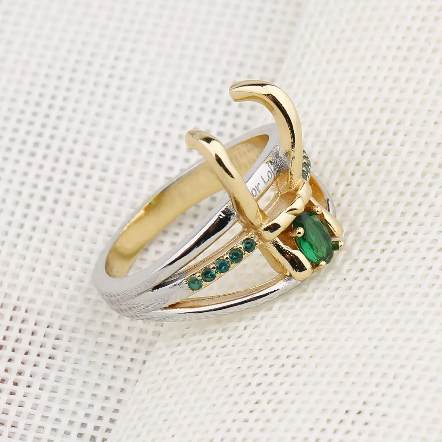WKXZMTR Rings for Women Loki Ring Marvel Rings Halloween Cosplay Jewelry Gifts Loki Loves Giftsrings for women