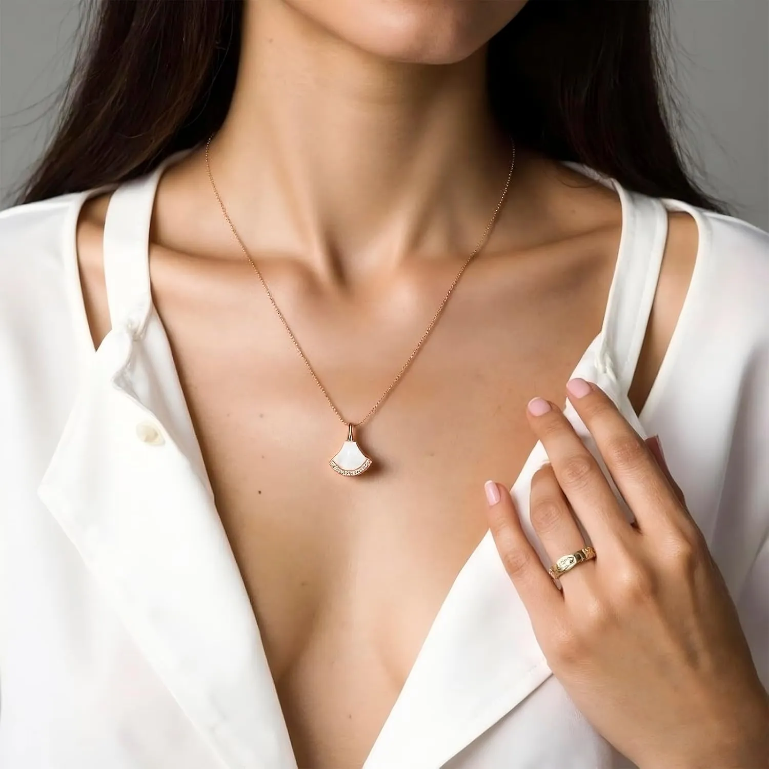 Women's Gold Necklace, 18K Gold Plated Necklace