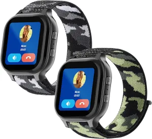 YANC Blue Red Green for Boys Girls Watch Bands with Hollow Surfaces Compatible with Gabb Watch 3 2 1/Gizmo Watch 3 2 1, 2 Packs