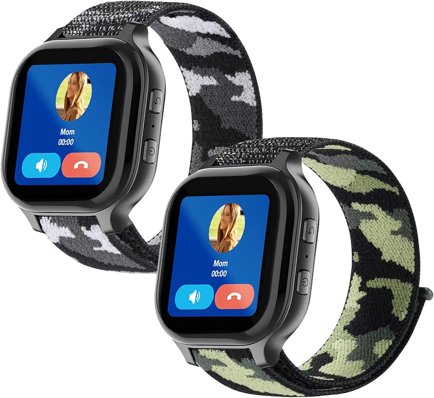 YANC Blue Red Green for Boys Girls Watch Bands with Hollow Surfaces Compatible with Gabb Watch 3 2 1/Gizmo Watch 3 2 1, 2 Packs
