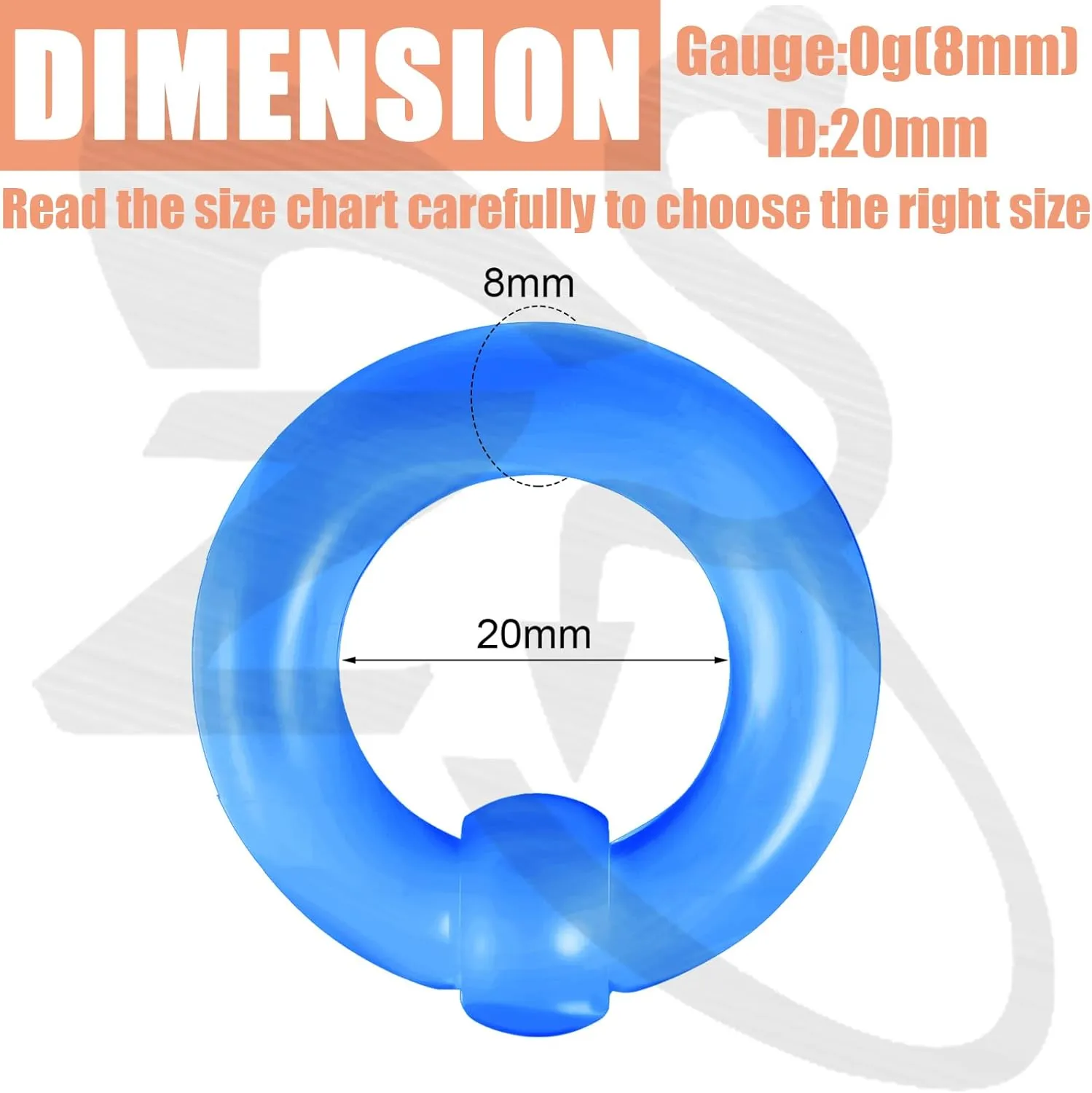 ZS 6 Pcs Captive Bead Rings Spring Action BCR, 0G-12G Acrylic Nose Septum Pierced Body Jewelry